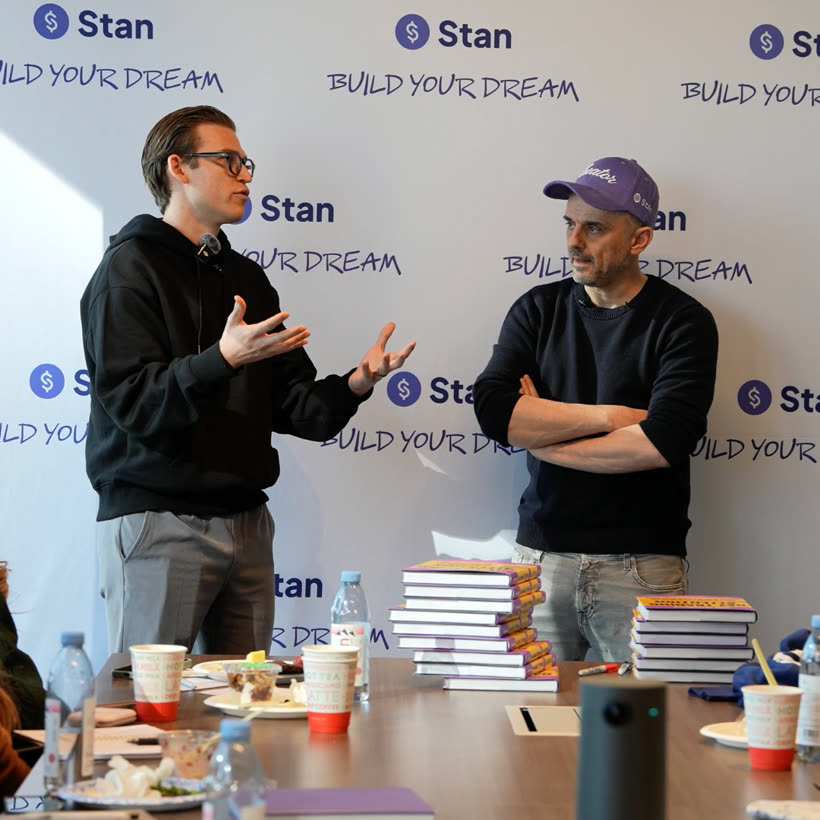 Dylan with Gary Vaynerchuk at the Stan Build Your Dream event
